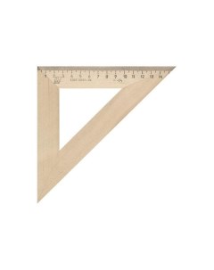 Треугольник деревянный угол 45 16 см УЧД С16 10 шт No name