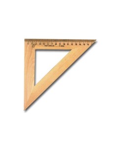 Треугольник деревянный угол 45 18 см УЧД С15 10 шт No name