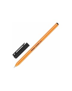 Ручка шариковая масляная Officepen 1010 ЧЕРНАЯ корпус оранжевый 1мм линия 0 8 мм 1010 60 60 шт Pensan
