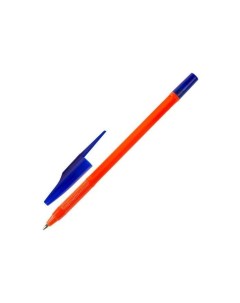 Ручка шариковая масляная Flare СИНЯЯ корпус оранжевый узел 1 мм линия письма 0 7 мм OBP101 100 шт Staff