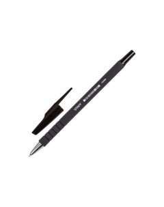 Ручка шариковая ЧЕРНАЯ корпус прорезиненный черный узел 0 7 мм линия письма 0 35 мм BP191 50 шт Staff
