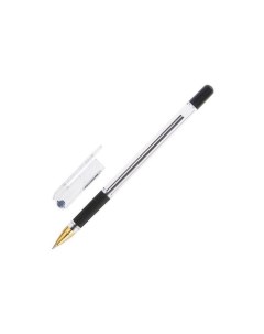Ручка шариковая масляная с грипом MC Gold ЧЕРНАЯ корпус прозрачный узел 0 5 мм линия письма 0 3 мм B Munhwa