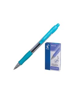 Ручка шариковая масляная автоматическая с грипом Super Grip СИНЯЯ голубые детали узел 0 7 мм линия п Pilot