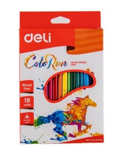 Карандаши цветные ColoRun 18 цветов EC00110 Deli