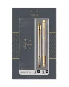 Набор подарочный IM Core 2093217 Brushed Metal GT ручка роллер ручка шариковая Parker