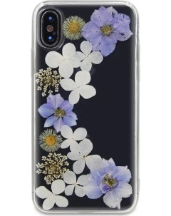 Чехол накладка Flower Case для Apple iPhone X XS прозрачный с цветами Dyp