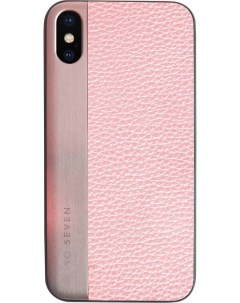 Чехол накладка для Apple iPhone X XS THE METAL EFFECT розовый So seven