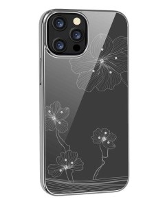 Чехол Crystal Flora Case для iPhone 13 Pro Max Silver Серебристый Devia