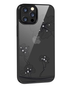 Чехол Crystal Flora Case для iPhone 13 Pro Max Black Чёрный Devia