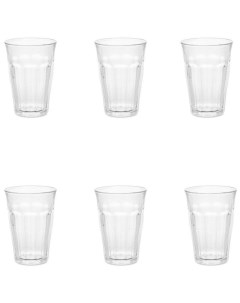 Набор стаканов французских PICARDIE прозрачные 6шт 360мл высокие 1029AB06D0111 Duralex