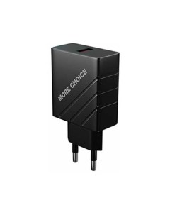 Сетевое зарядное устройство 1USB 3 0A QC3 0 быстрая зарядка черный NC51QC More choice