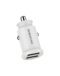 Автомобильное зарядное устройство BZ8 MaxRide 2USB белый 88486 Borofone