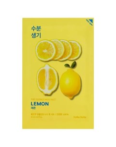 Тонизирующая тканевая маска Pure Essence Mask Sheet Lemon лимон 20 мл Holika holika