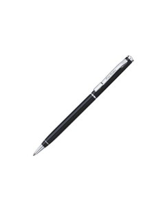 Ручка подарочная шариковая Пьер Карден Gamme корпус черный алюминий хром синяя PC0892BP Pierre cardin