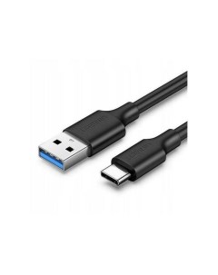 Кабель US184 20882 USB 3 0 A Male to Type C Male Cable Nickel Plating 1 м черный Ugreen