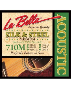Струны 710M 12 56 шелк и сталь для акустической гитары La bella