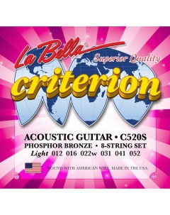 Струны C520S Criterion 012 052 для акустической гитары La bella