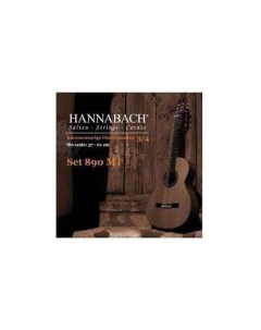 Струны 890MT34 KINDER GUITAR SIZE для классической гитары 3 4 Hannabach