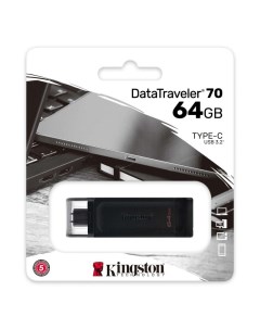 Флешка 64Gb DataTraveler 70 DT70 64GB USB 3 0 черный Kingston