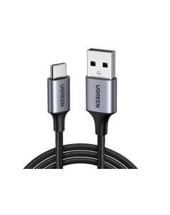 Кабель US288 60127 USB A 2 0 to USB C Cable Nickel Plating Aluminum Braid 1 5 м черный Ugreen