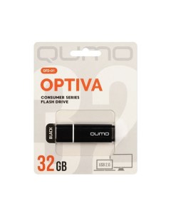 Флешка USB 2 0 32GB Optiva 01 Black QM32GUD OP1 black Qumo