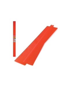 Цветная бумага крепированная плотная растяжение до 45 32 г м2 рулон оранжевая 50х250 см 126530 10 шт Brauberg