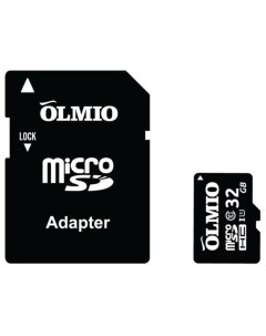 Карта памяти microSDHC 32GB Class 10 UHS I c адаптером Olmio