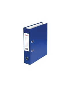 Папка регистратор с покрытием из ПВХ 70 мм без уголка синяя 225207 Staff