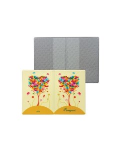 Обложка для паспорта Дерево кожзам полноцветный рисунок 2203 Т6 5 шт Дпс