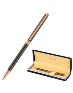 Ручка подарочная шариковая ASTRON BRONZE корпус металлический детали розовое золото узел 0 7 мм синя Галант