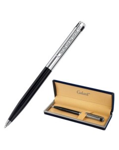 Ручка подарочная шариковая ACTUS корпус серебристый с черным детали хром узел 0 7 мм синяя 143518 Галант