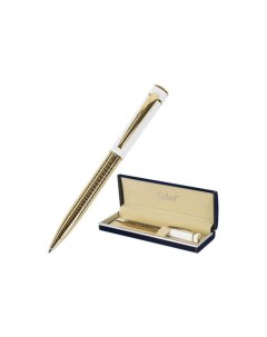 Ручка подарочная шариковая Mont Pelerin корпус золотистый с белым золотистые детали пишущий узел 0 7 Галант