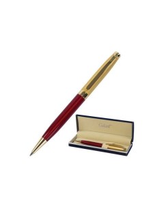 Ручка подарочная шариковая Bremen корпус бордовый с золотистым золотистые детали пишущий узел 0 7 мм Галант