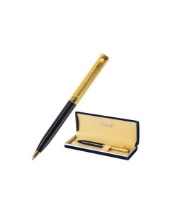 Ручка подарочная шариковая Empire Gold корпус черный с золотистым золотистые детали пишущий узел 0 7 Галант