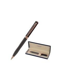 Ручка подарочная шариковая FACTURA корпус черный оружейный металл детали розовое золото узел 0 7 мм  Галант