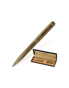Ручка подарочная шариковая Graven Gold корпус золотистый с гравировкой золотистые детали пишущий узе Галант