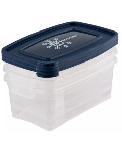 Набор контейнеров для замораживания продуктов МОРОЗКО 1л 3 шт прямоуг C57036 Полимербыт