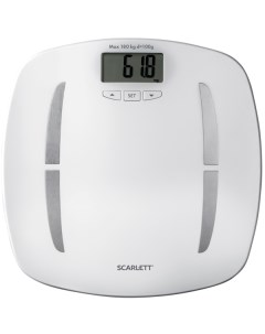 Весы напольные электронные SC BS33ED80 белый Scarlett
