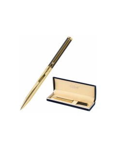 Ручка подарочная шариковая ALLUSION корпус черный золотой детали золотистые узел 0 7 мм синяя 143522 Галант