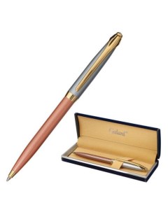 Ручка подарочная шариковая DECORO ROSE корпус хром розовый детали золотистые узел 0 7 мм синяя 14350 Галант
