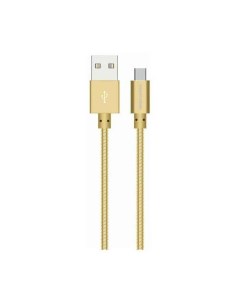 Дата кабель USB 2 1A для Type C K31a металл 1м Gold More choice