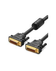 Кабель DV101 11604 DVI 24 1 Male to Male Cable Gold Plated 2м черный Ugreen