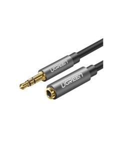 Кабель AV118 10595 3 5mm Male to 3 5mm Female Extension Cable 3м черный Ugreen