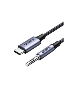 Кабель CM450 20192 USB C Male to 3 5mm Male Audio Cable with Chip 1м черный Ugreen