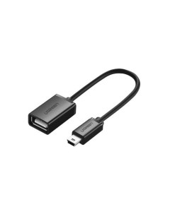 Кабель US249 10383 Mini USB 5Pin Male To USB 2 0 A Female OTG Cable 10 см черный Ugreen