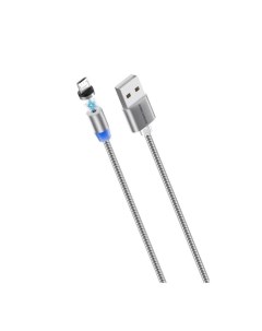 Кабель K61Sm 1м Dark Grey Smart USB 3 0A для micro USB Magnetic серый More choice