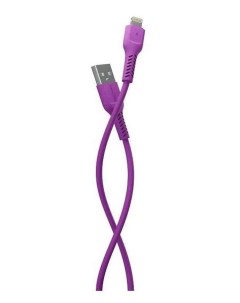 Дата кабель USB 2 0A для Lightning 8 pin K16i TPE 1м Purple More choice