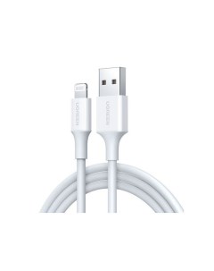 Кабель US155 80313 USB A Male to Lightning Male Cable Nickel Plating ABS Shell White Ugreen
