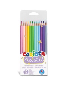Карандаши цветные Pastel 12 цветов 43034 12 шт в уп ке Carioca