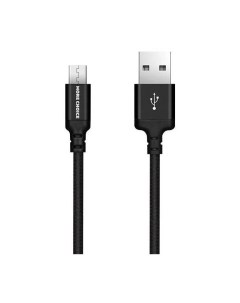 Дата кабель USB 2 1A для micro USB K12m нейлон 1м Black More choice